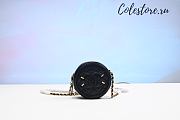 Chanel Cc Filigree Grained Round Clutch With Chain Bag Black A1 - 1