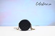Chanel Cc Filigree Grained Round Clutch With Chain Bag Black A1 - 6