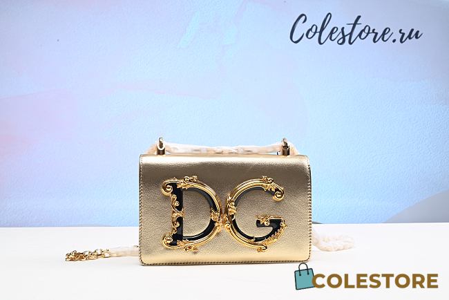 Dolce & Gabbana DG Girls Logo-Embellished In Forest Leather BI141 21cm - 1