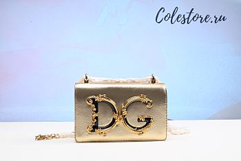 Dolce & Gabbana DG Girls Logo-Embellished In Forest Leather BI141 21cm