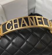 	 Colestore Chanel Boy Flap Bag Grained Shiny Calfskin & Gold-Tone Metal Black Size 20cm - 2