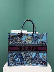 	 Colestore Dior Blue Multicolor Toile de Jouy Voyage Embroidery Size 42×35×18.5cm - 1