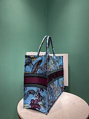 	 Colestore Dior Blue Multicolor Toile de Jouy Voyage Embroidery Size 42×35×18.5cm - 6
