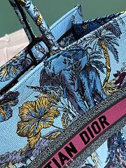 	 Colestore Dior Blue Multicolor Toile de Jouy Voyage Embroidery Size 42×35×18.5cm - 4