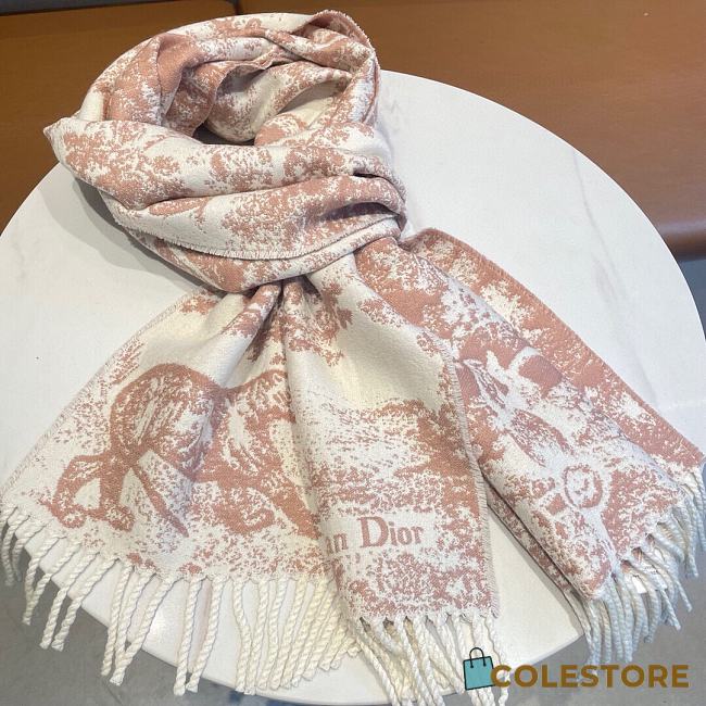 	 Colestore Dior Rose Toile De Jouy Sauvage Sacrf Rose Des Vents Cashmere and Wool - 1