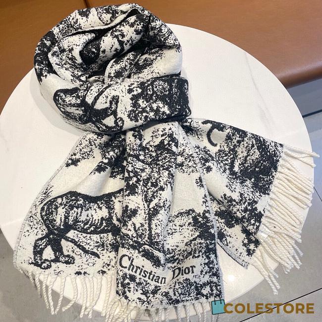 	 Colestore Dior Black Toile De Jouy Sauvage Sacrf Rose Des Vents Cashmere and Wool - 1