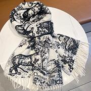 	 Colestore Dior Black Toile De Jouy Sauvage Sacrf Rose Des Vents Cashmere and Wool - 1