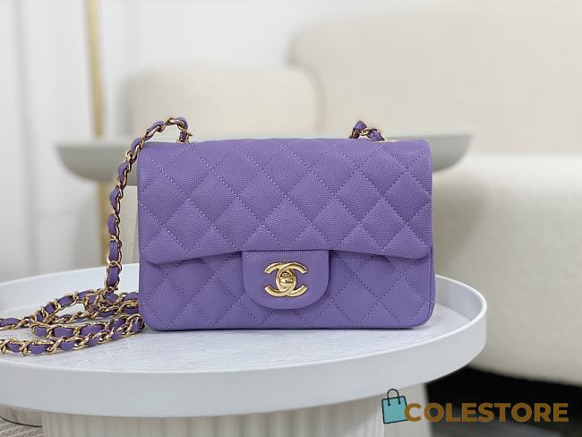 Colestore Chanel Classic Flap Bag Gold Hardware Size 20cm - 1
