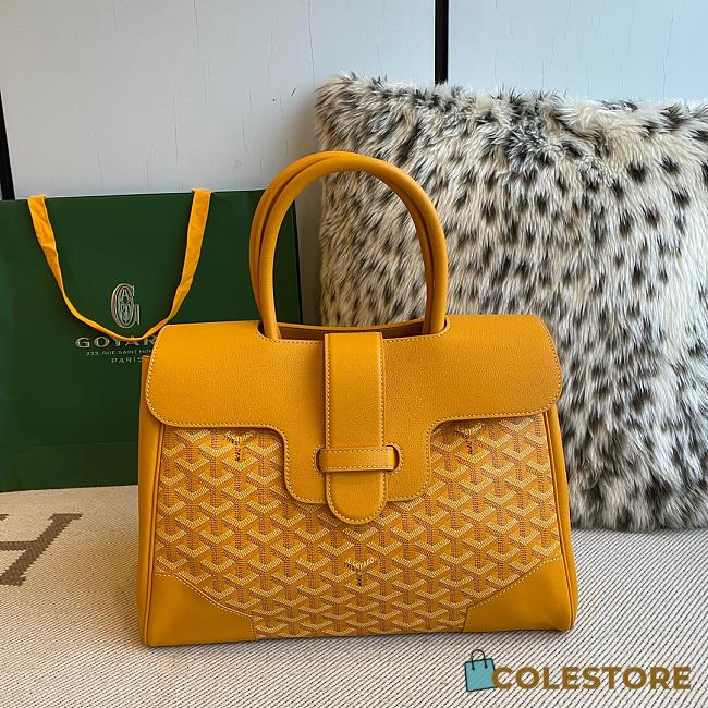 Colestore Goyard Tote Yellow Bag Size 34x25x16 - 1