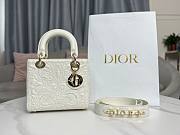 Colestore Lady Dior My ABC White Quilted-Effect Lambskin with Ornamental Motif - 1
