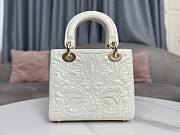 Colestore Lady Dior My ABC White Quilted-Effect Lambskin with Ornamental Motif - 3