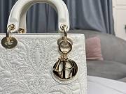 Colestore Lady Dior My ABC White Quilted-Effect Lambskin with Ornamental Motif - 2