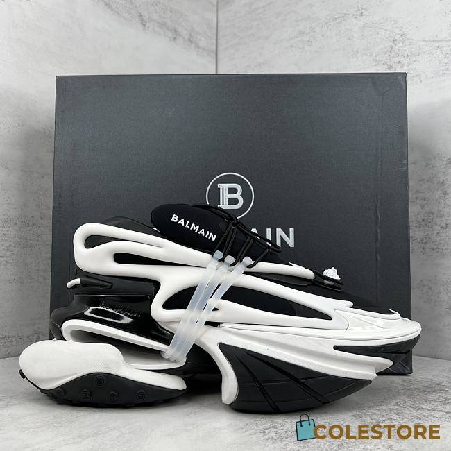 Colestore Balmain Black Unicorn Trainer In Neoprene And Leather Size 35-45 - 1