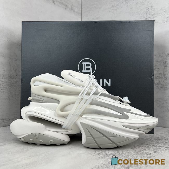 	 Colestore Balmain Black Unicorn Trainer In Neoprene And Leather White Size 35-45 - 1