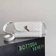 	 Colestore Bottega Veneta Mini Andiamo Cross-Body White Bag 21.5*13*4.5cm - 1