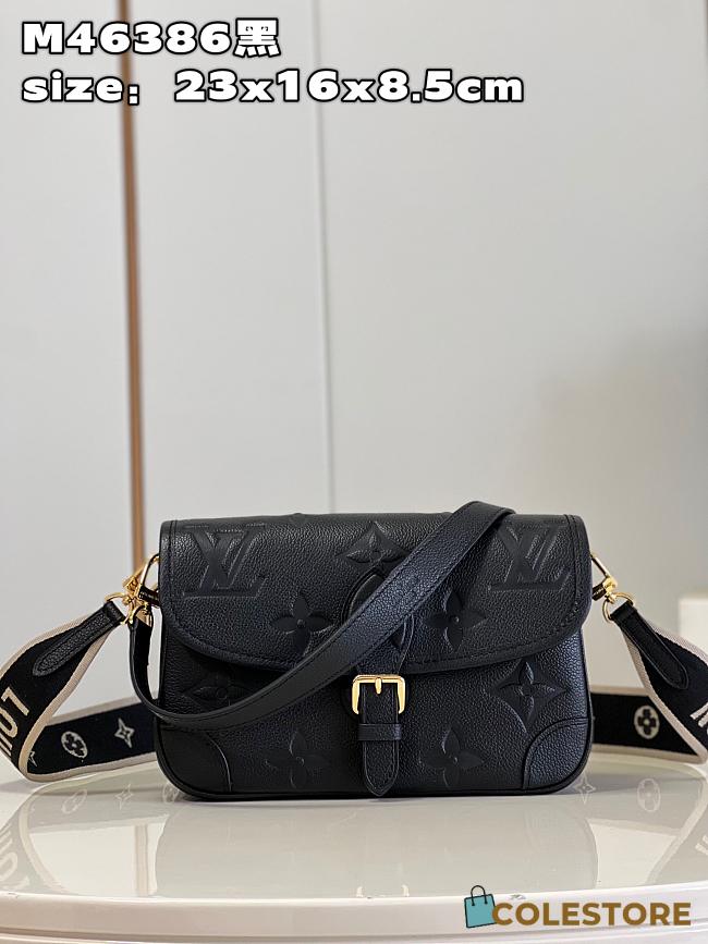 	 Colestore Louis Vuitton Diane M46386 Black Size 24 x 15 x 9 cm - 1