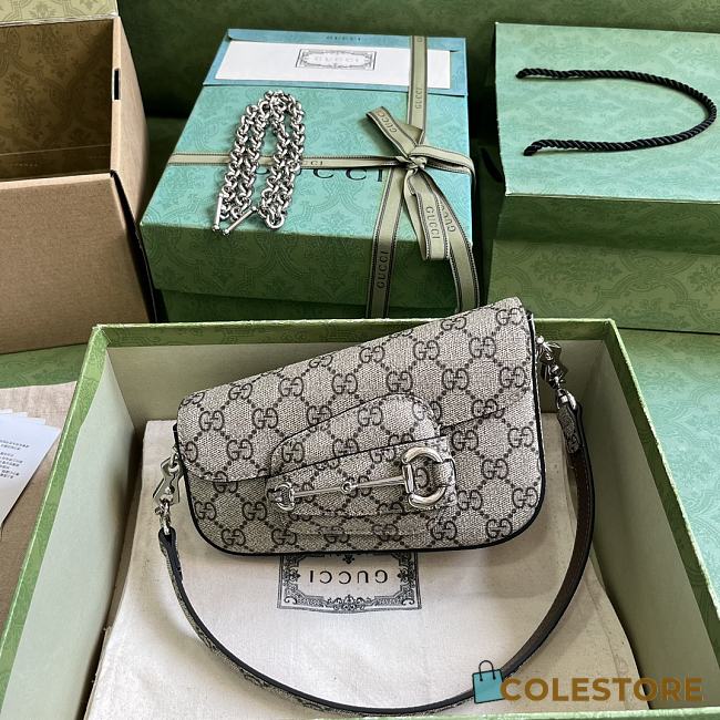 Colestore Gucci Horsebit 1955 Mini Shoulder Bag Beige And Ebony - 1