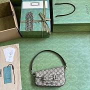 Colestore Gucci Horsebit 1955 Mini Shoulder Bag Beige And Ebony - 3