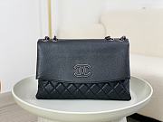 Colestore Chanel A07095 Black Flap CC Silver Chain Shoulder Bag 32x7.5x19cm - 1