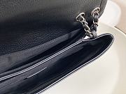 Colestore Chanel A07095 Black Flap CC Silver Chain Shoulder Bag 32x7.5x19cm - 3