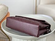 	 Colestore Chanel A07095 Wine Flap CC Silver Chain Shoulder Bag 32x7.5x19cm - 4