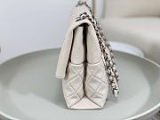 	 Colestore Chanel A07095 White Flap CC Silver Chain Shoulder Bag 32x7.5x19cm - 3