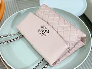 Colestore Chanel A07095 Pink Flap CC Silver Chain Shoulder Bag 32x7.5x19cm - 2