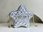 	 Colestore Chanel Star Handbag Metallic Lambskin & Gold-Tone Metal Silver - 1