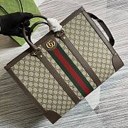	 Colestore GUCCI Ophidia Supreme Large Leather Tote Bag 724665 Brown Size 43x35x18.5cm - 6