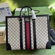 	 Colestore GUCCI Ophidia Supreme Large Leather Tote Bag 724665 Black Size 43x35x18.5cm - 1