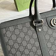 Colestore GUCCI Ophidia Supreme Large Leather Tote Bag 724665 Grey Size 43x35x18.5cm - 5