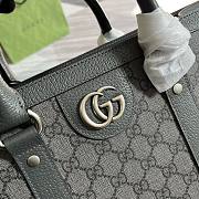 Colestore GUCCI Ophidia Supreme Large Leather Tote Bag 724665 Grey Size 43x35x18.5cm - 6