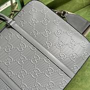COLESTORE GUCCI JUMBO BRIEFCASE GREY LEATHER SIZE 40×29×6 - 2