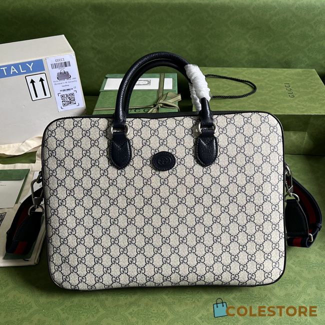 COLESTORE BUSINESS CASE WITH INTERLOCKING G BLACK 40*30*6cm - 1