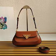 Colestore Prada Brushed Leather Shoulder Bag Brown 25x14x4cm  - 1