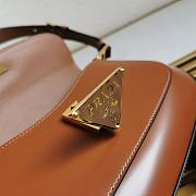 Colestore Prada Brushed Leather Shoulder Bag Brown 25x14x4cm  - 5