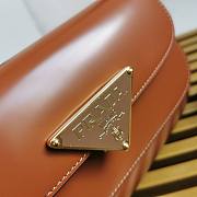 Colestore Prada Brushed Leather Shoulder Bag Brown 25x14x4cm  - 4