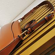 Colestore Prada Brushed Leather Shoulder Bag Brown 25x14x4cm  - 2