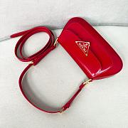 Colestore Prada Brushed Leather Shoulder Bag Red 25x14x4cm - 5