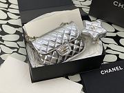 Colestore Chanel Mini Flap Bag & Star Coin Purse Metallic Calfskin & Gold-Tone Metal Silver - 1