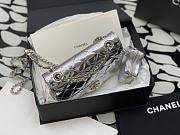 Colestore Chanel Mini Flap Bag & Star Coin Purse Metallic Calfskin & Gold-Tone Metal Silver - 4