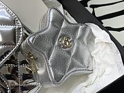 Colestore Chanel Mini Flap Bag & Star Coin Purse Metallic Calfskin & Gold-Tone Metal Silver - 2