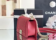 Colestore Chanel Boy Handbag Gold Hardware Red 25cm - 2