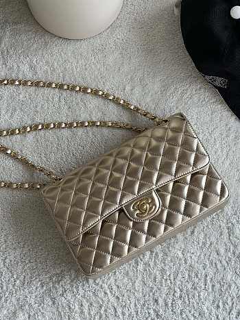 Colestore Chanel Flap Bag Metalic Gold Lambskin 25cm