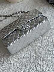 Colestore Chanel Flap Bag Metalic Silver Lambskin 25cm - 2