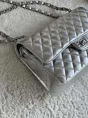 Colestore Chanel Flap Bag Metalic Silver Lambskin 25cm - 3