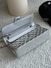 Colestore Chanel Flap Bag Metalic Silver Lambskin 25cm - 4