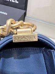 	 Colestore Chanel Boy Handbag Gold Hardware In Blue 25cm - 3