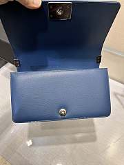 	 Colestore Chanel Boy Handbag Silver Hardware In Blue 25cm - 4
