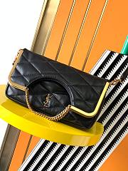 	 Colestore Ysl 87 In Quilted Lambskin Black Size 26*26.5*5 - 1